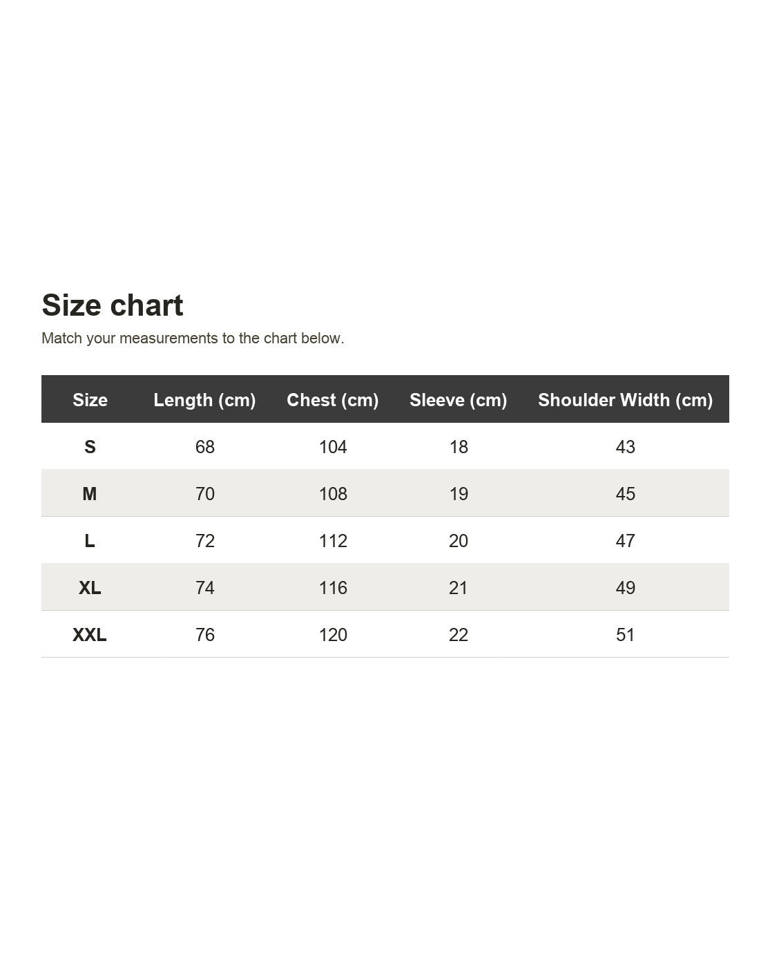 Pomence Men's 5-Pack Polo Shirts. Pomence Men's 5-Pack Polo Shirts size chart