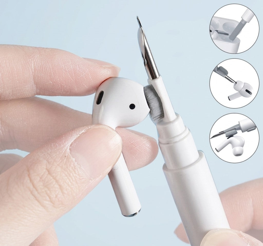 2-in-1 Earbud & Charging Case Cleaning Kit, Precision Cleaning Pen for AirPods, Wireless Earbuds & Headphones