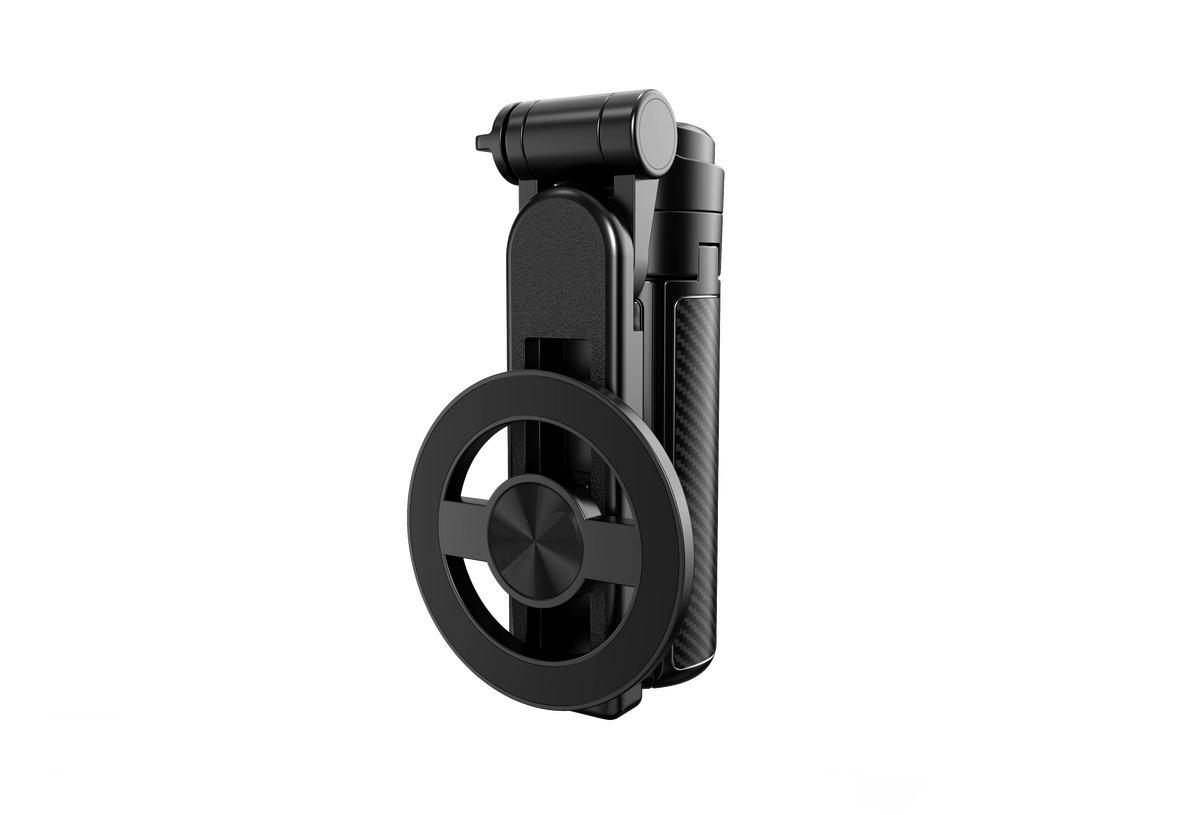 4-in-1 Magnetic Mini Selfie Stick Tripod, MagSafe Compatible 360° Rotating Phone Mount with Bluetooth Remote