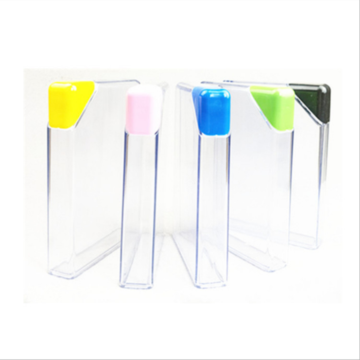 Flat Water Bottle - Slim Portable Square Travel Flask | BPA-Free Reusable Plastic | 450ml