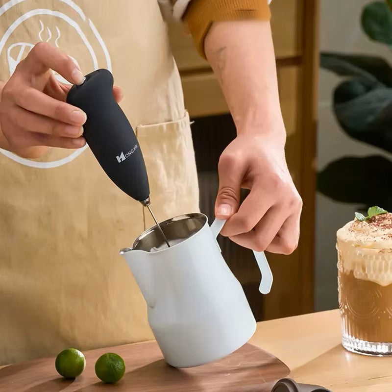 Mini Electric Milk Foamer & Wireless Coffee Frother - Handheld Battery Operated Whisk for Lattes, Cappuccinos & Keto Coffee