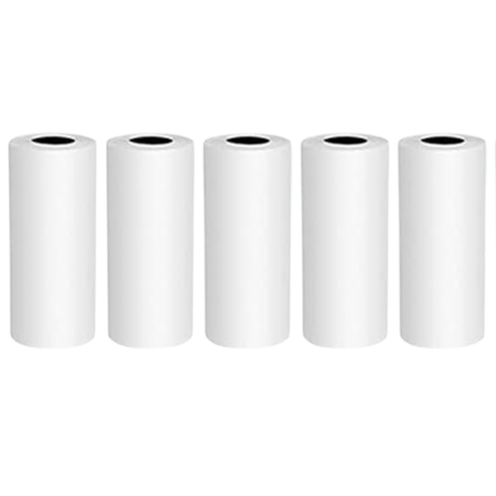 5x White Paper Rolls