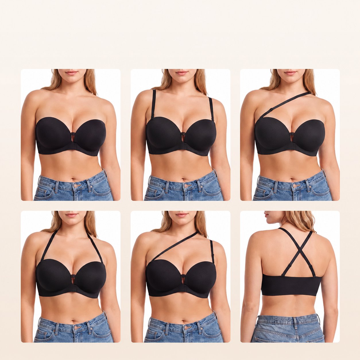Pomence Strapless Front Closure Push-Up Bra