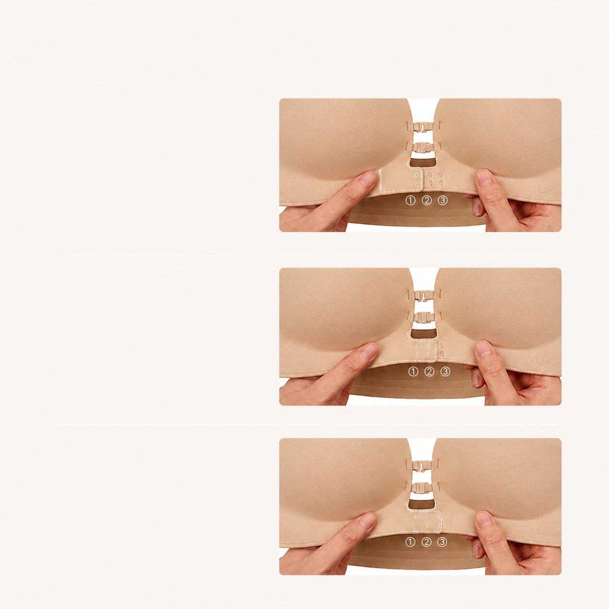 Pomence Strapless Front Closure Push-Up Bra