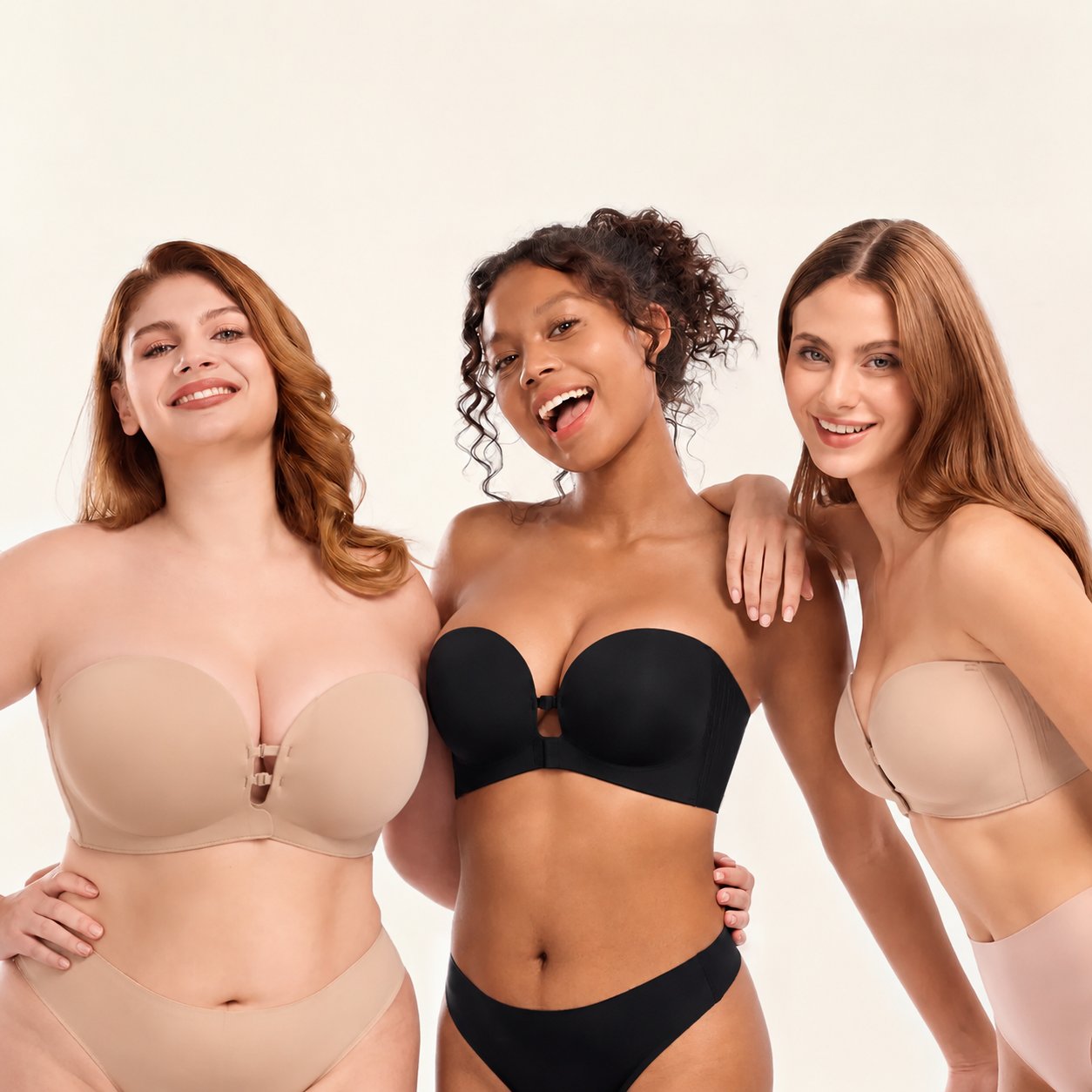Pomence Strapless Front Closure Push-Up Bra