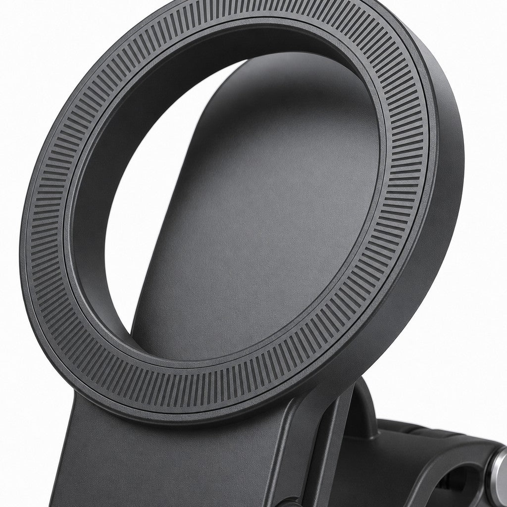 Close-up of the 20 wide-band neodymium magnets on the mount