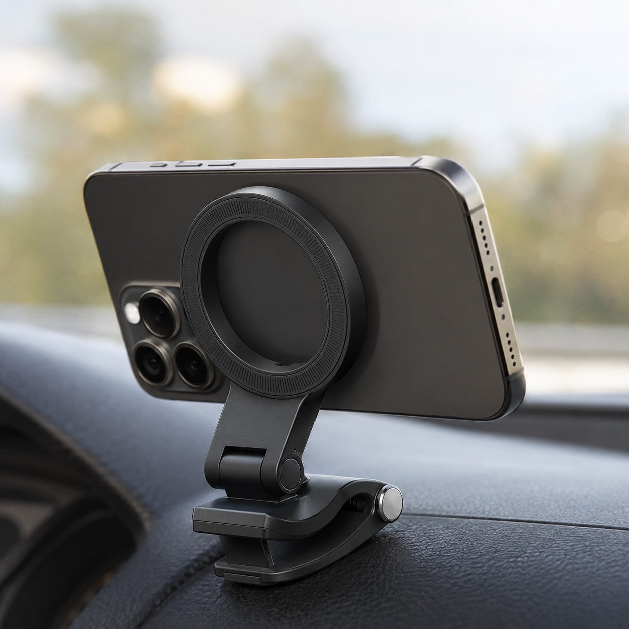 Phone rotated to landscape on the Magnetic Car Phone Mount