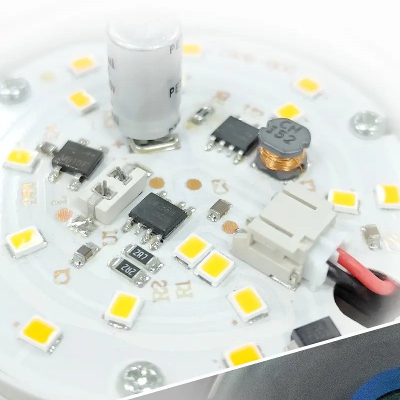 The LED board inside the rechargeable bulb