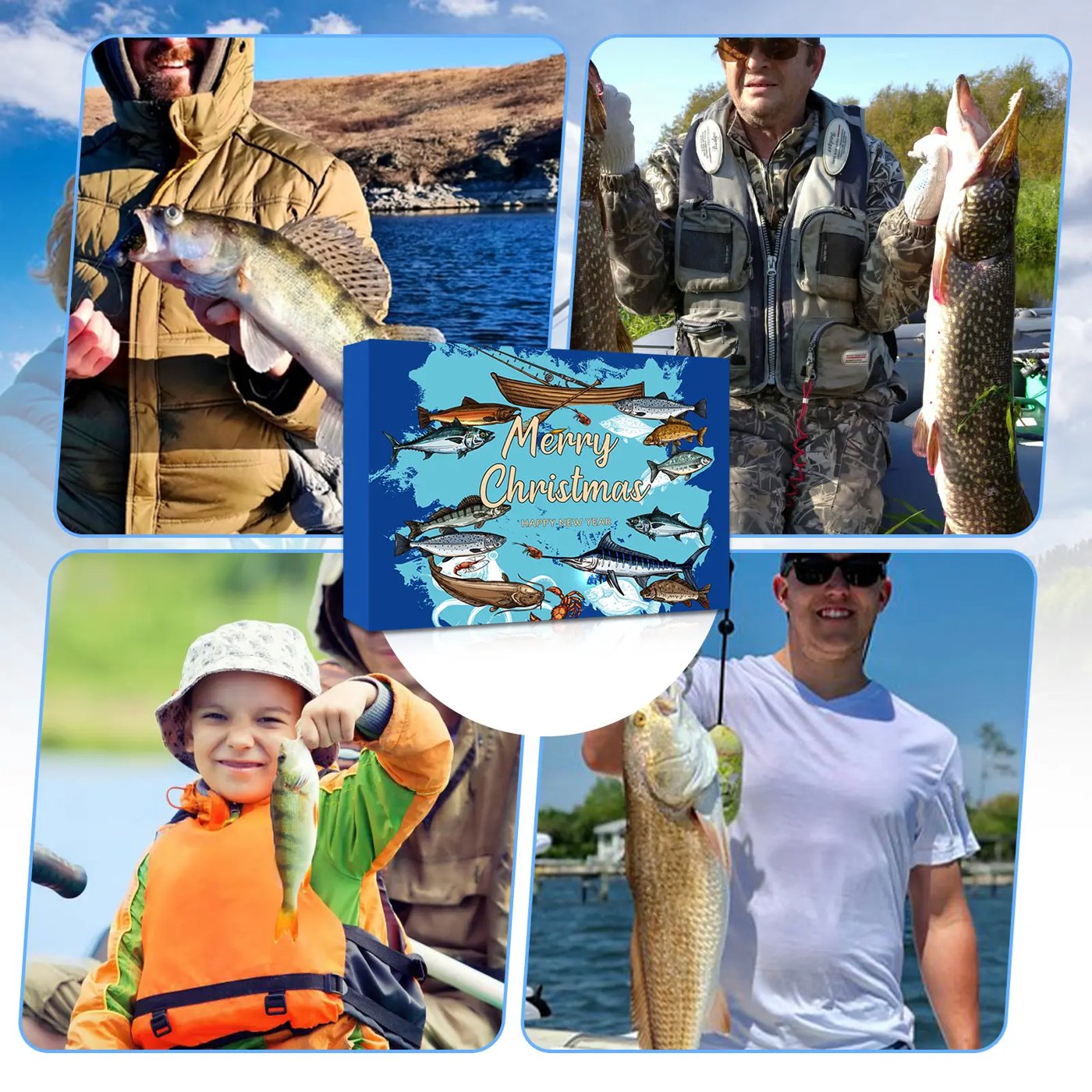 Real anglers with real catches: fathers, grandfathers and boys alike