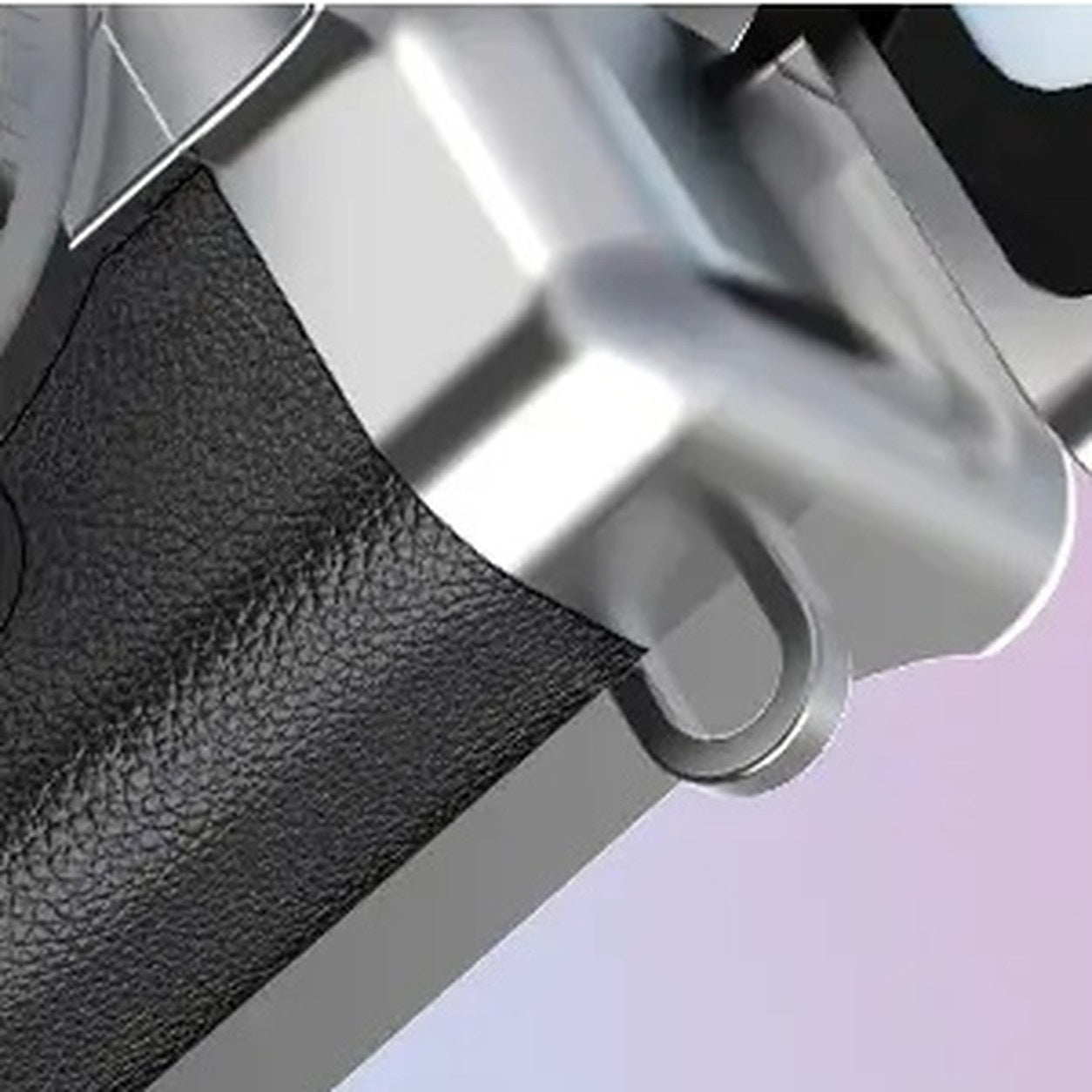 Close-up of the metal loop on the side of the Pomence Mini Keychain Camera