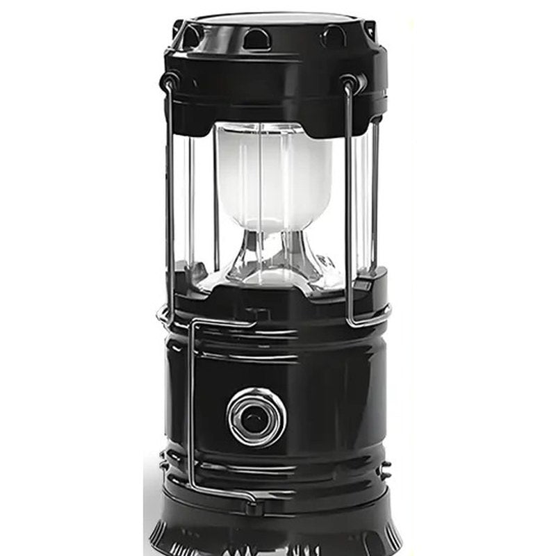 One black Pomence collapsible LED lantern pulled open