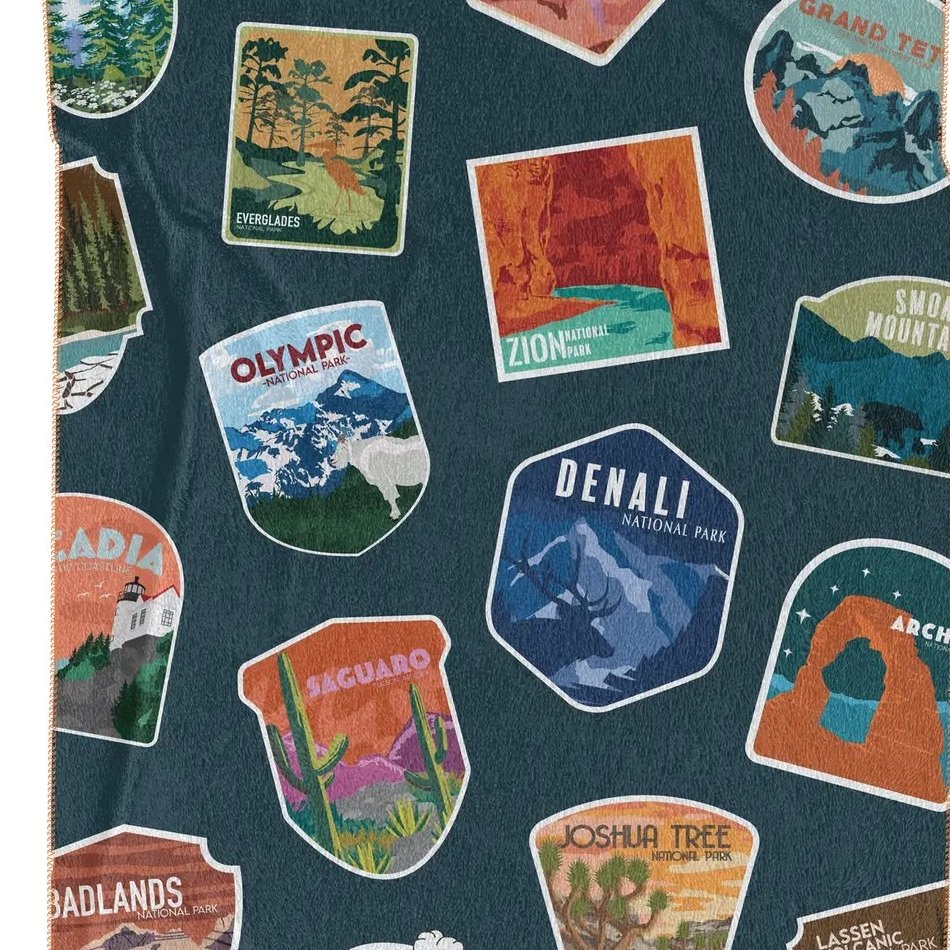 The National Parks print up close
