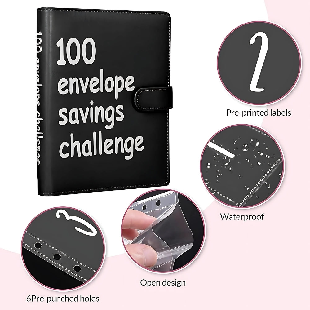 Milluva™ 100 Envelopes Savings Challenge Binder