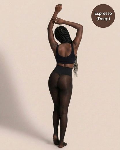 Sheer Illusion Fleece-Lined Tights