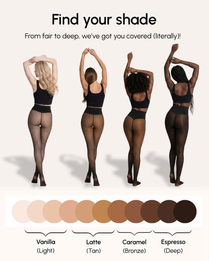 Sheer Illusion Fleece-Lined Tights