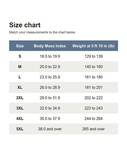 Pomence™ Textured Stretch Polo. Size chart