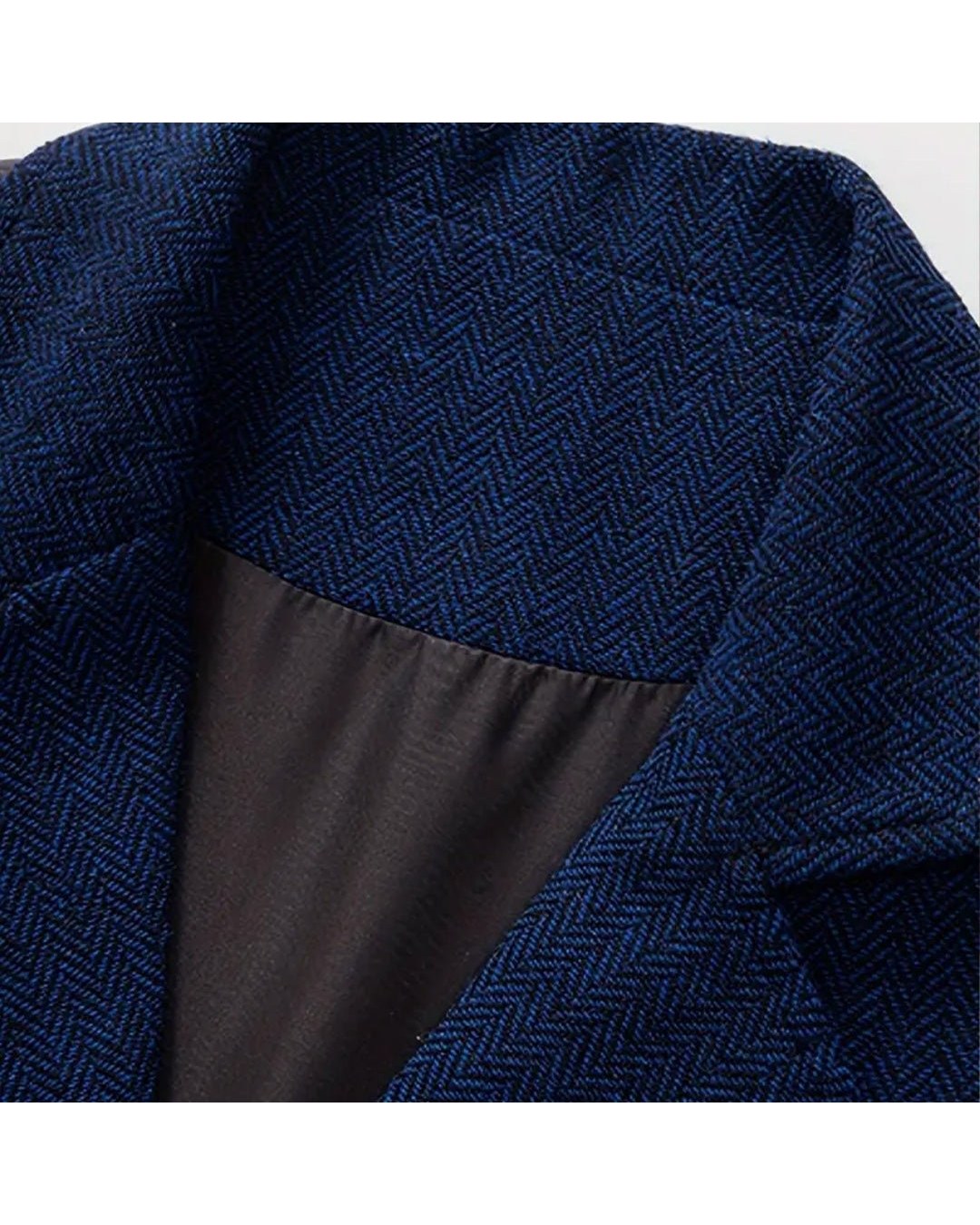 Lancaster Men's Ultra Comfortable Waistcoat. Lancaster Men's Ultra Comfortable Waistcoat, herringbone stretch-knit fabric close-up