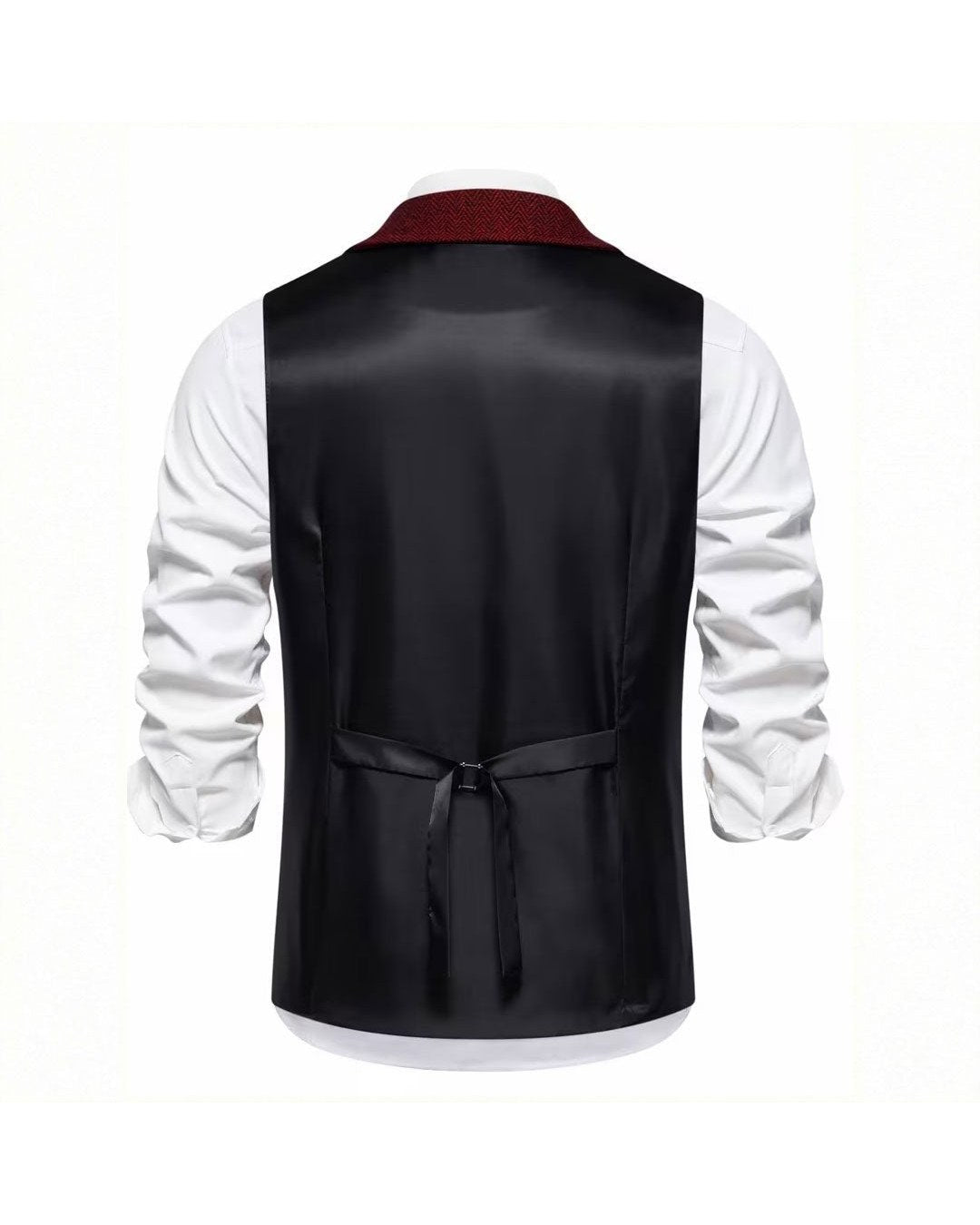 Lancaster Men's Ultra Comfortable Waistcoat. Lancaster Men's Ultra Comfortable Waistcoat, satin back panel, Crimson Red