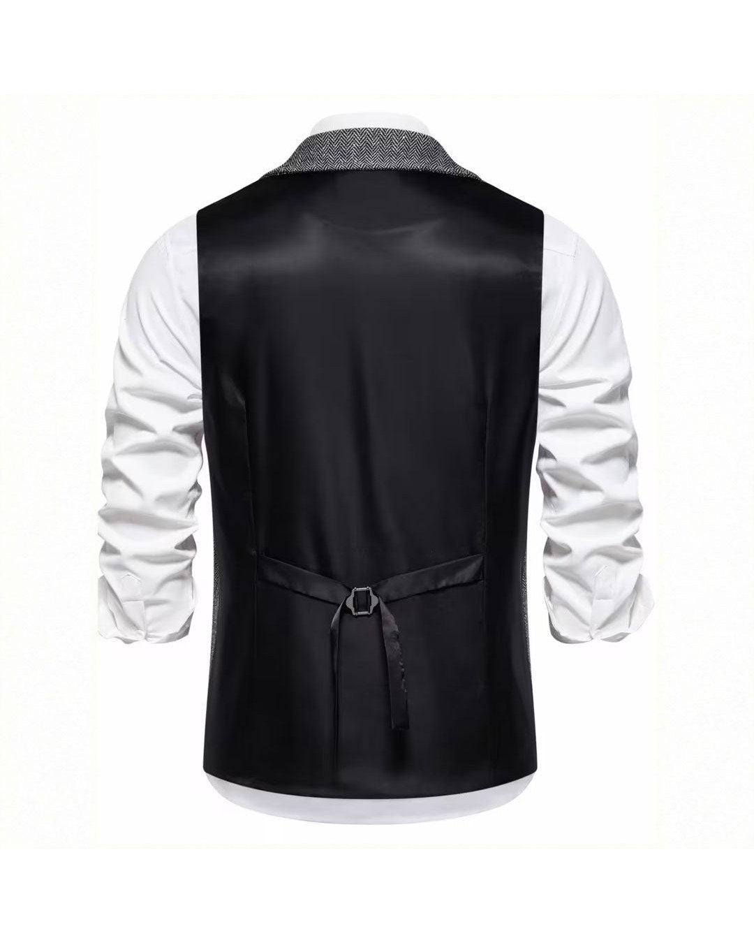 Lancaster Men's Ultra Comfortable Waistcoat. Lancaster Men's Ultra Comfortable Waistcoat, satin back panel, Gunmetal Gray