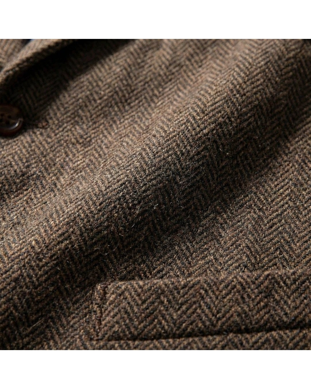 Lancaster Men's Ultra Comfortable Waistcoat. Lancaster Men's Ultra Comfortable Waistcoat, herringbone fabric close-up, Oxford Brown