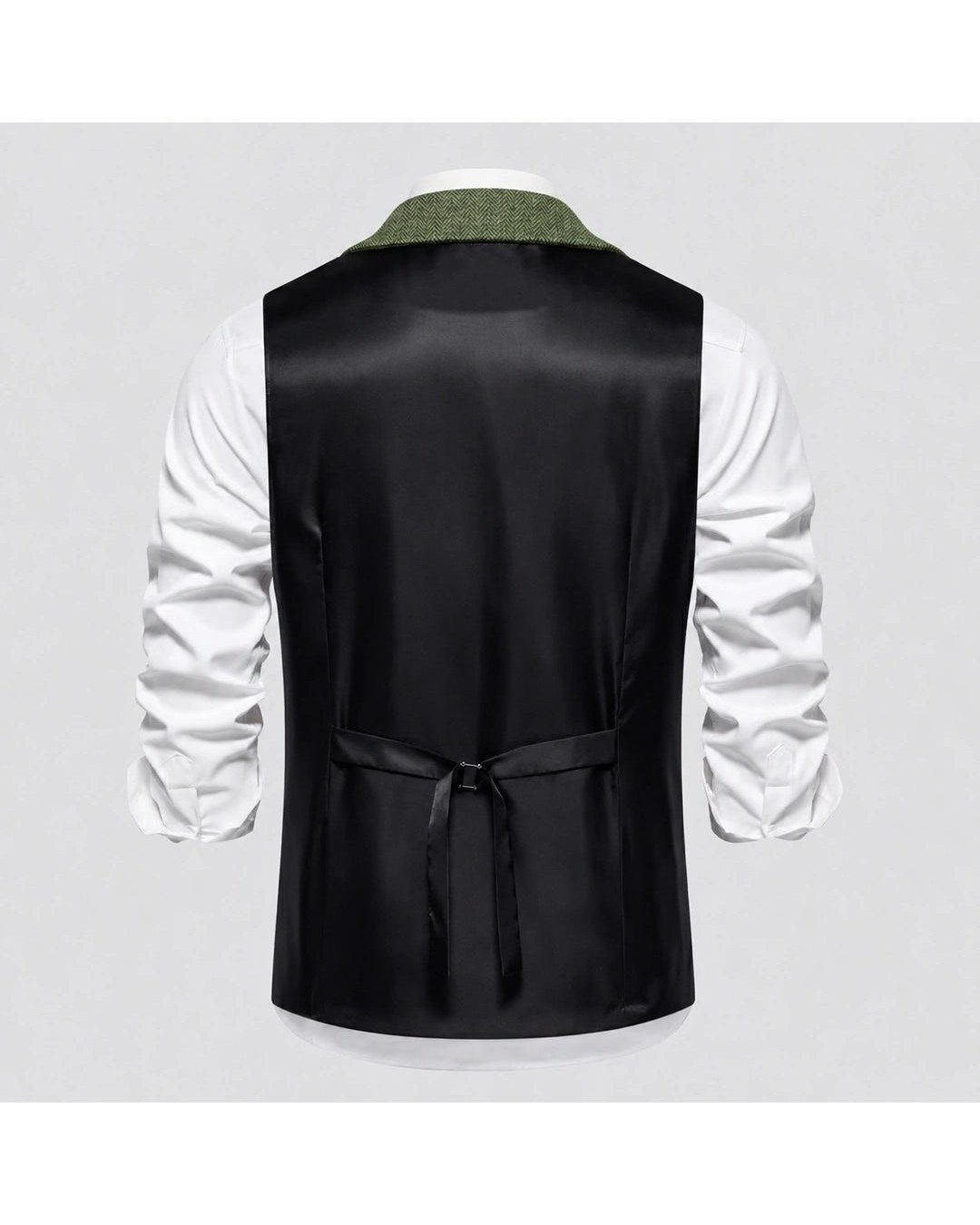Lancaster Men's Ultra Comfortable Waistcoat. Lancaster Men's Ultra Comfortable Waistcoat, satin back panel, Olive Green