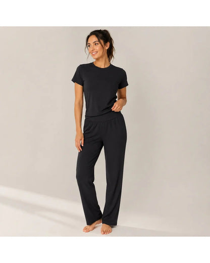 Pomence Women's Dusty Pink 2-Piece Loungewear Set. Pomence Women's Dusty Pink 2-Piece Loungewear Set, Black