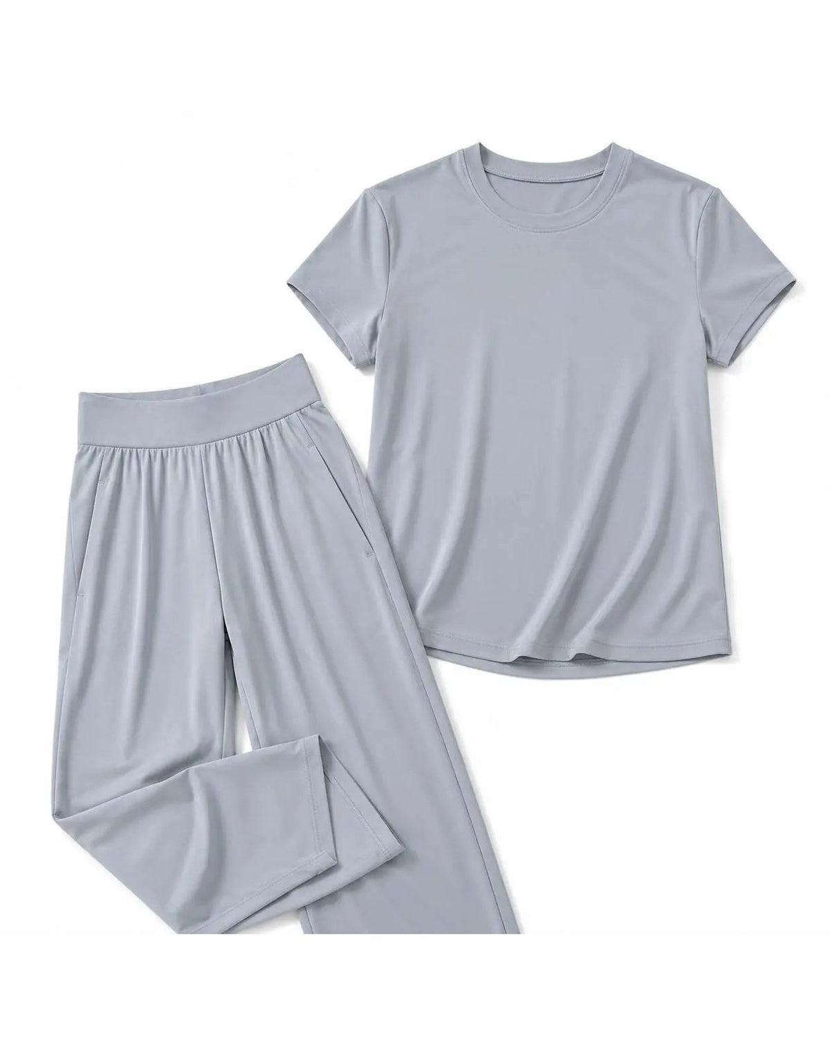 Pomence Women's Dusty Pink 2-Piece Loungewear Set. Pomence Women's Dusty Pink 2-Piece Loungewear Set in Gray