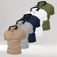 Khaki + Gray + Dark Blue + White + Army Green