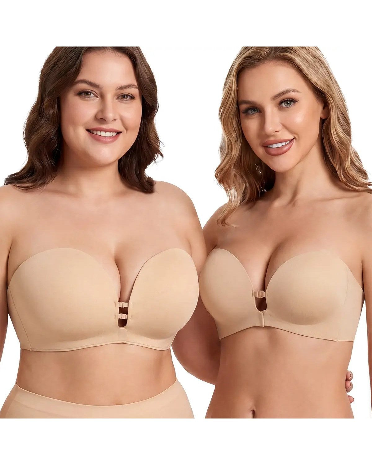 Pomence Strapless Front Closure Push-Up Bra. Pomence Strapless Front Closure Push-Up Bra