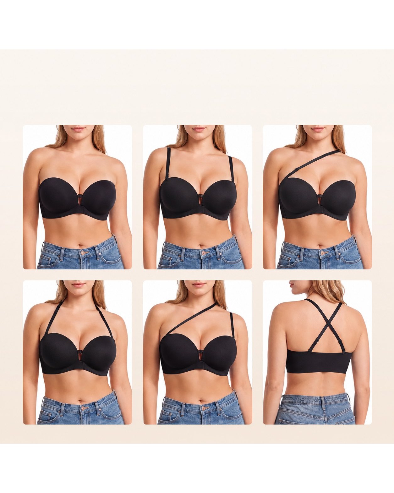 Pomence Strapless Front Closure Push-Up Bra. Pomence Strapless Front Closure Push-Up Bra