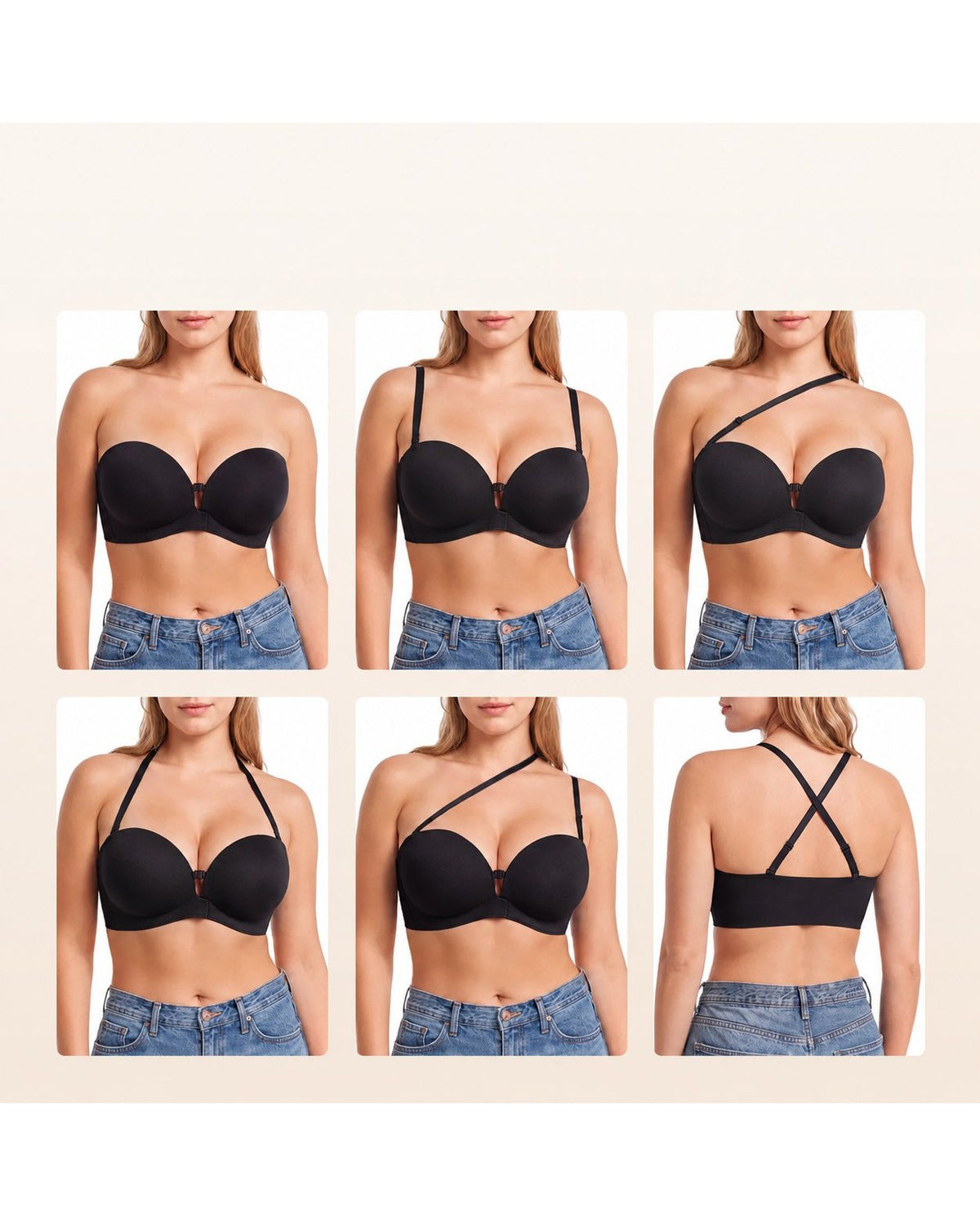 Pomence Strapless Front Closure Push-Up Bra. Pomence Strapless Front Closure Push-Up Bra