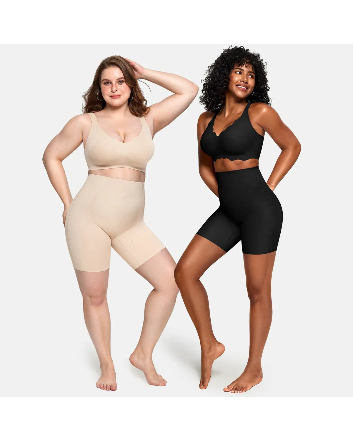 Pomence Women's Tummy Control Shapewear Shorts. Pomence tummy control shapewear shorts in Nude and Black