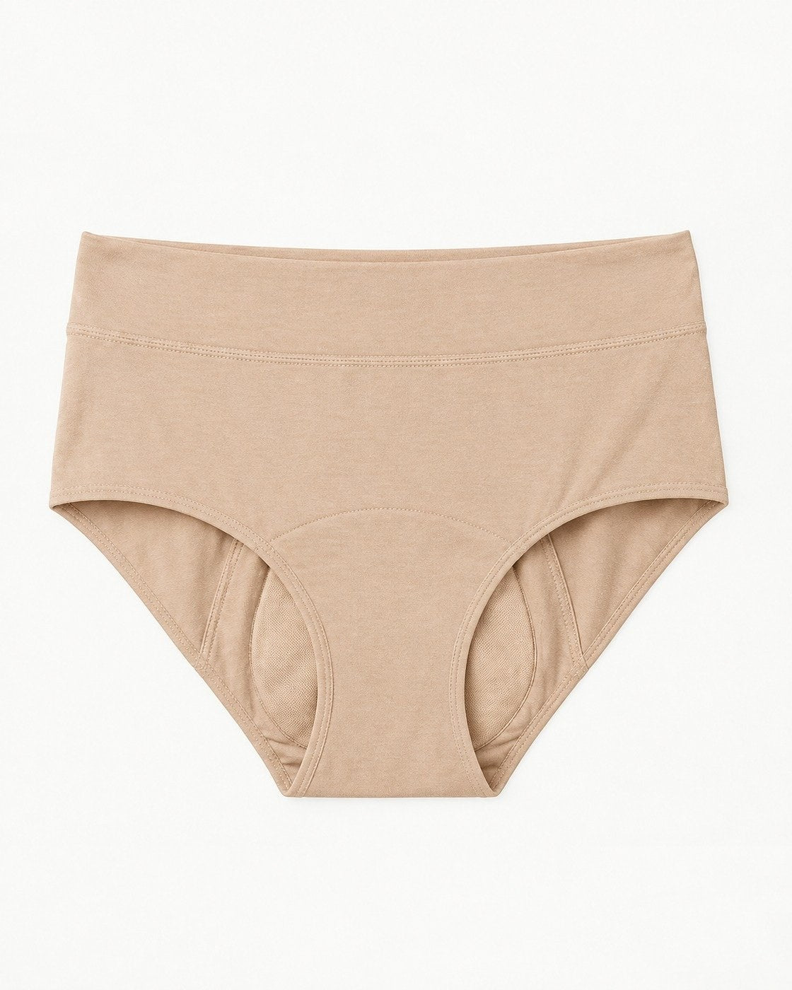 Pomence™ Leakproof Underwear for Bladder Leaks (Buy 1 Get 1 Free). Pomence leakproof underwear for bladder leaks, beige high-waist briefs, front view