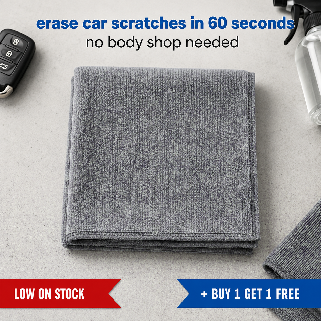 Car Cloth nano scratch remover cloth, erases car scratches in 60 seconds