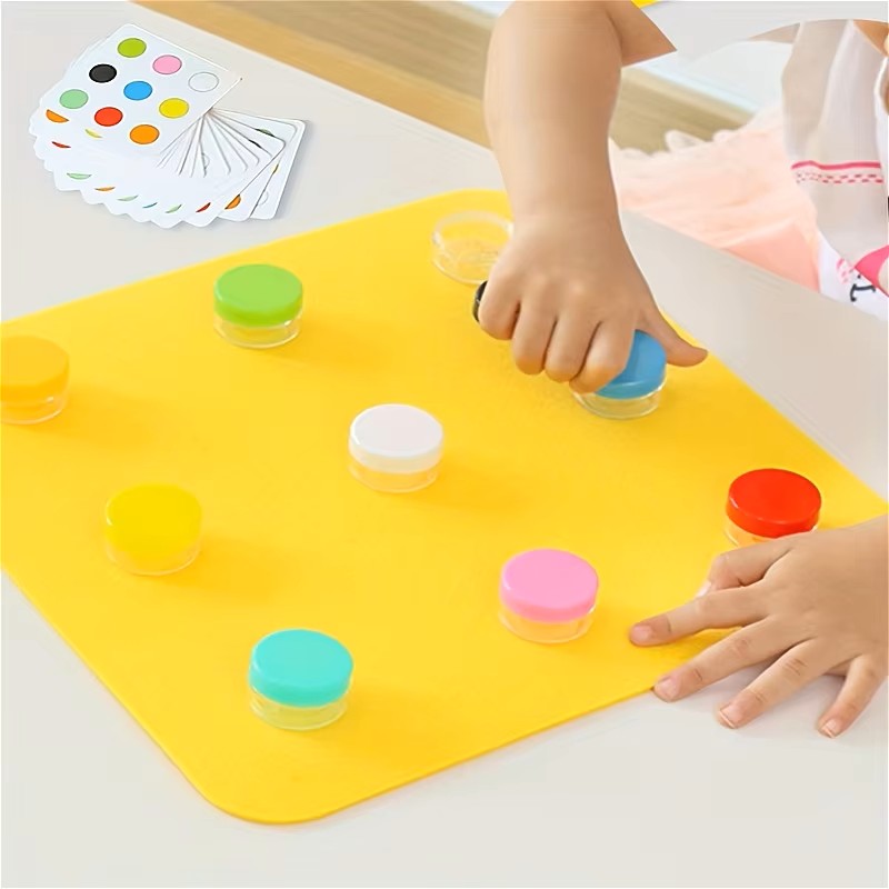 1-Set Felt Color Matching Toy, Soft Montessori Educational Matching Game for Toddlers