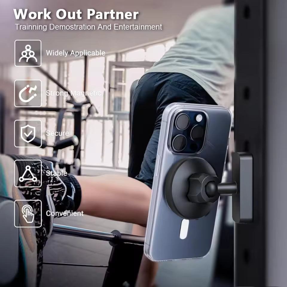360° Dual Magnetic Gym Phone Holder