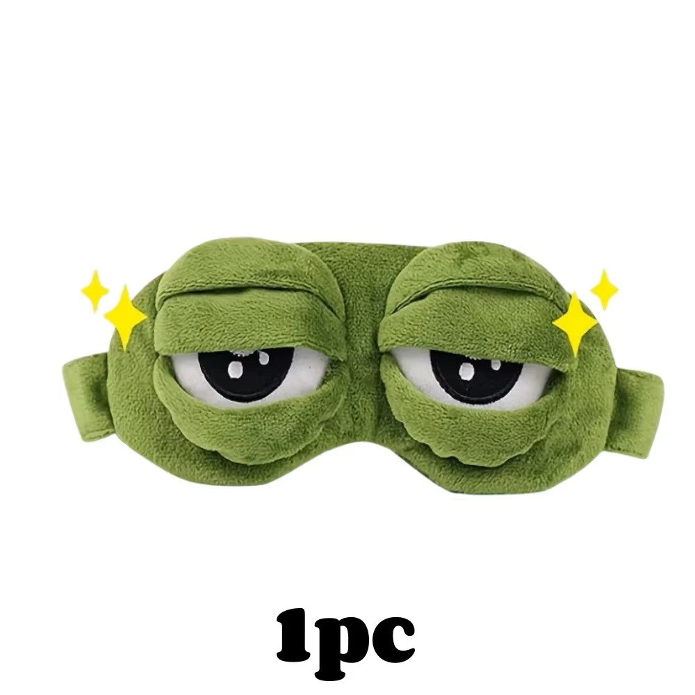 3D Frog Sleep Mask, Soft Natural Sleeping Eyeshade