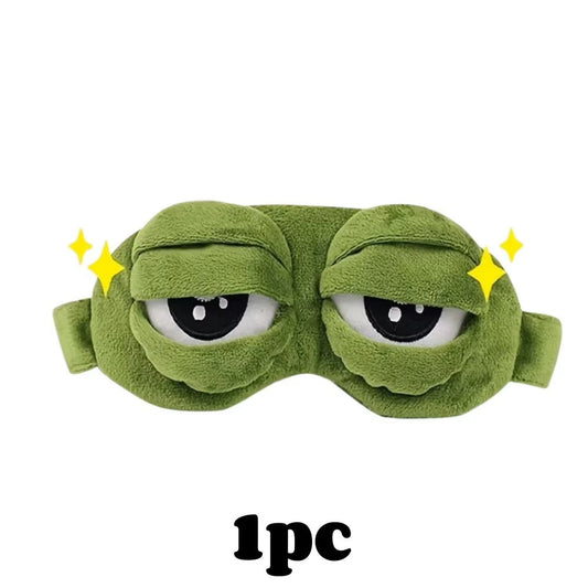 3D Frog Sleep Mask, Soft Natural Sleeping Eyeshade