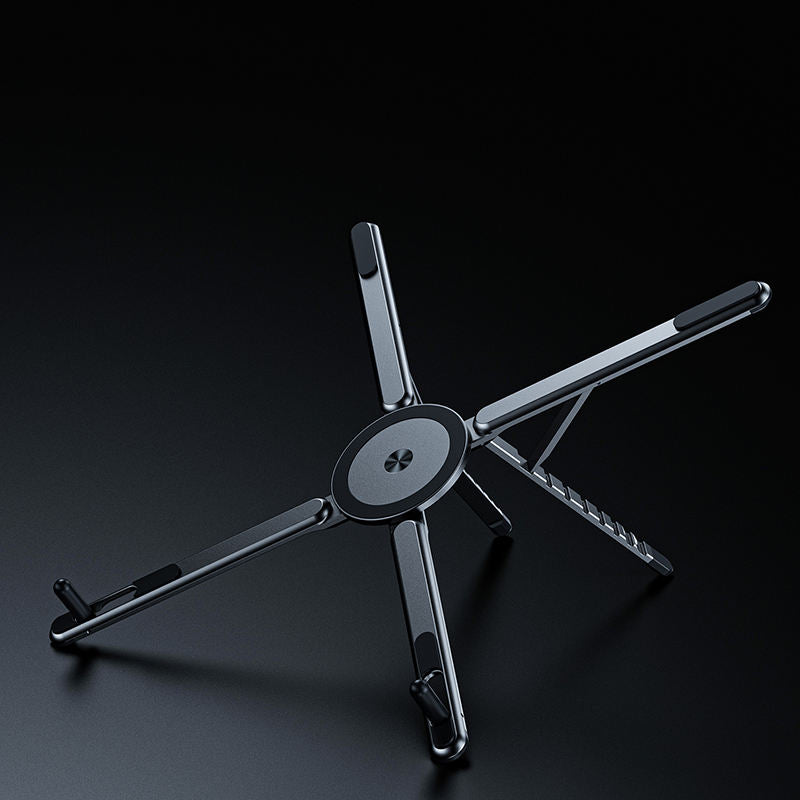 Adjustable Aluminum Laptop Stand, Ergonomic Multi-Angle Portable Riser for MacBook & PC