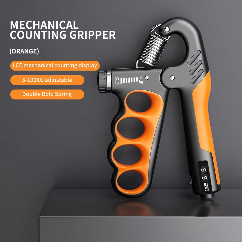 Adjustable Hand Grip Strengthener. Portable Resistance Forearm Trainer & Finger Exerciser for Athletes, Musicians & Rehab