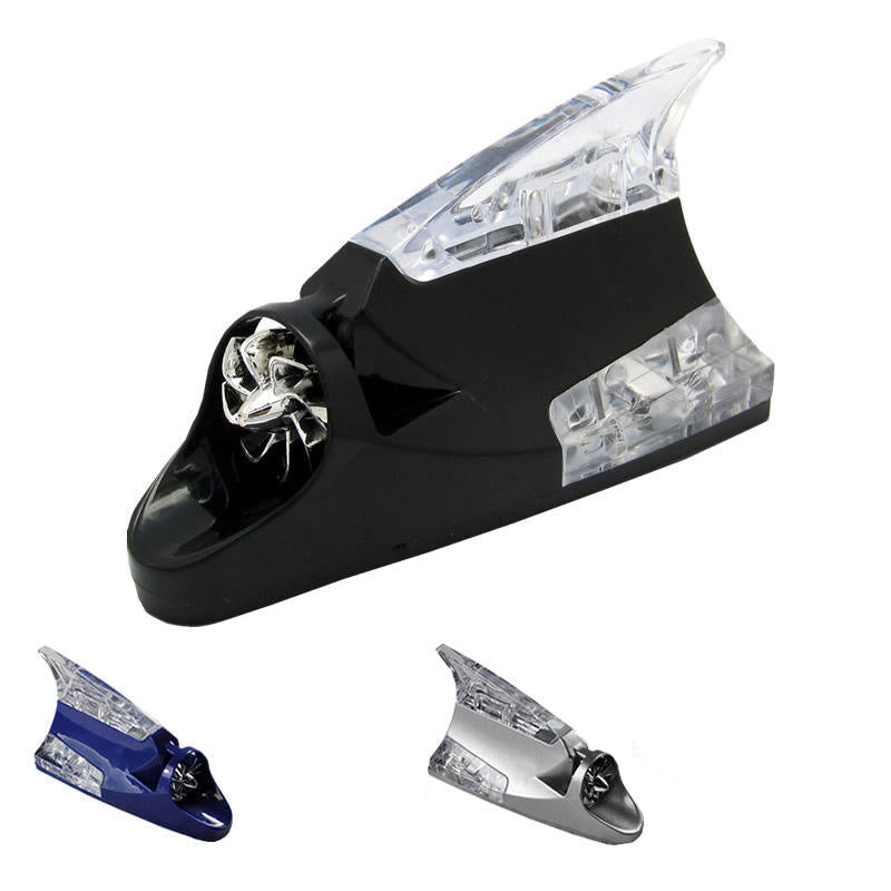 Car Decorative Shark Fin Antenna Wind Power Light