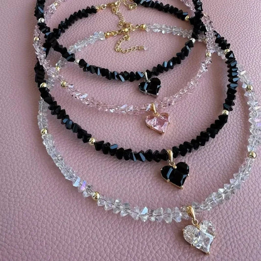 Crystal Heart Zircon Necklace