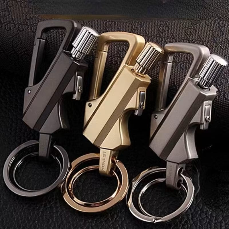 Survival Kerosene Lighter, Metal Keychain, Waterproof & Windproof