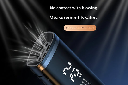 High-Precision Portable Non-Contact Alcohol Tester, Professional Digital Breathalyzer with LCD Display, Rechargeable & Hygienic