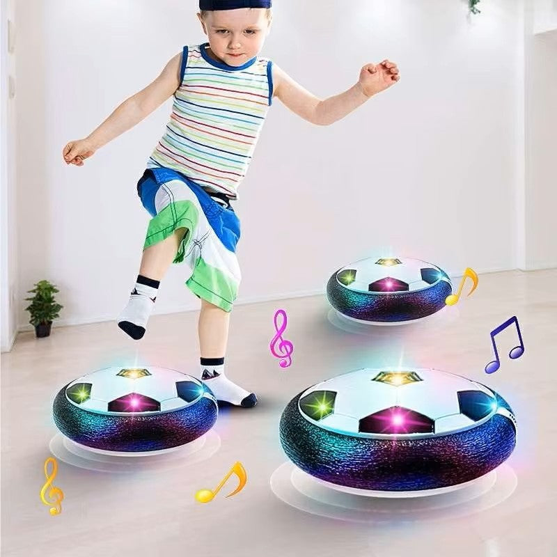 LED Hover Soccer Ball Toy for Kids, Indoor & Outdoor Floating Air Football with Protective Foam Bumper, Light-Up Interactive Sports for Boys & Girls