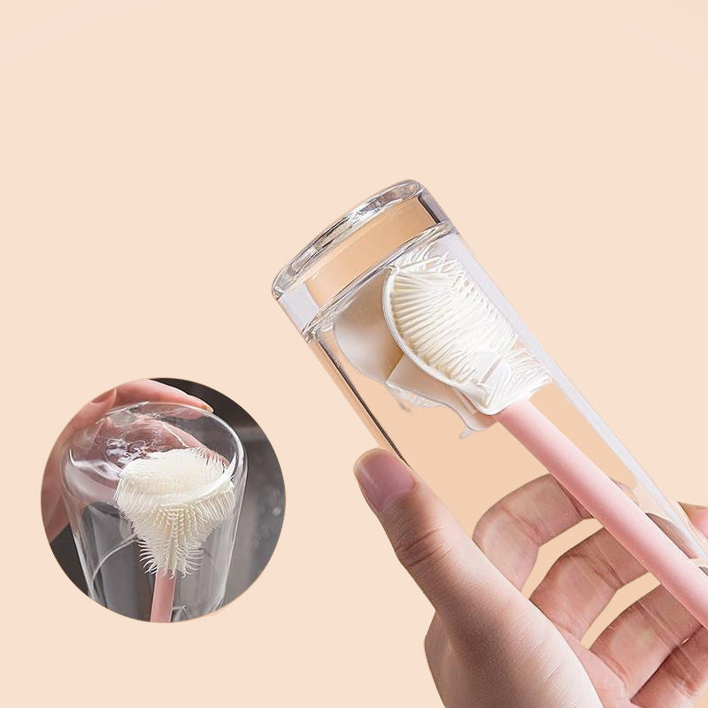 Long-Handle Silicone Bottle & Cup Cleaning Brush