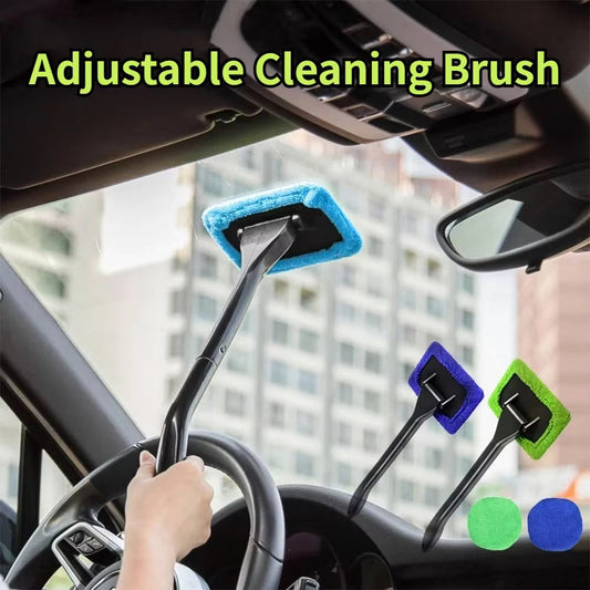 Long-Handled Windshield Cleaning Tool, Extendable Microfiber Glass Washer