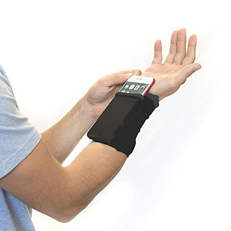 Spandex Lycra Wrist Bag & Phone Strap, Stretch Running Armband for Gym, Hiking & Travel