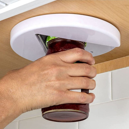 Under-Cabinet Jar Opener for Easy Lid Removal