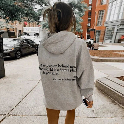 Dear Person Behind Me Sweatshirt in Grey